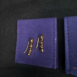 Monica Vinader - Nura Teardrop Climber Earrings (Pair) - 18ct Gold.